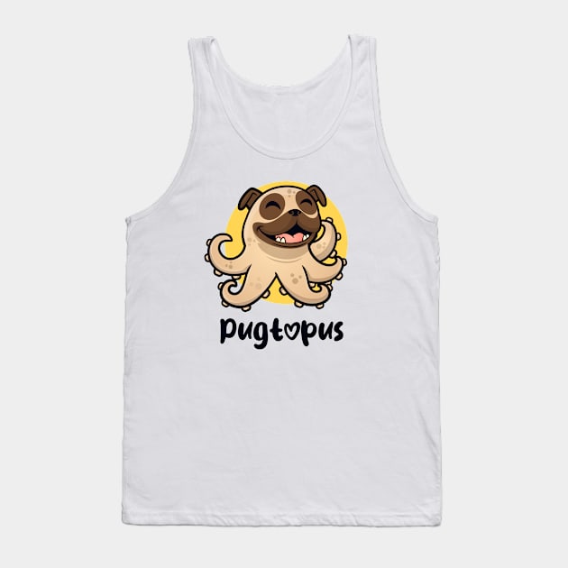 Pugtopus (on light colors) Tank Top by Messy Nessie